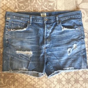 Citizens of Humanity Distressed Denim Shorts